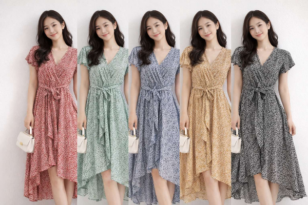 Sukienki damskie Roz Standard,  Mix Kolor .Paczka 12 szt